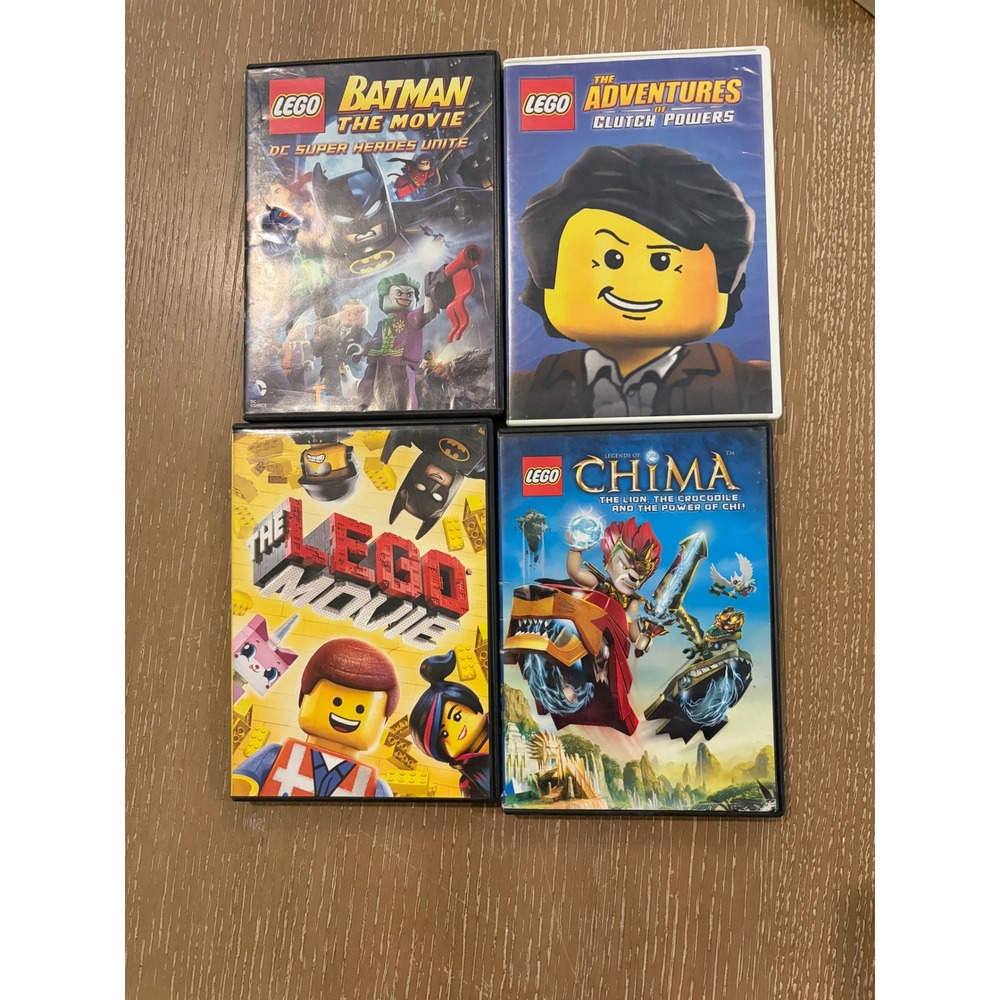 LEGO DVD Movie Lot of 4 The LEGO Movie Batman Clutch Powers Legends of Chima